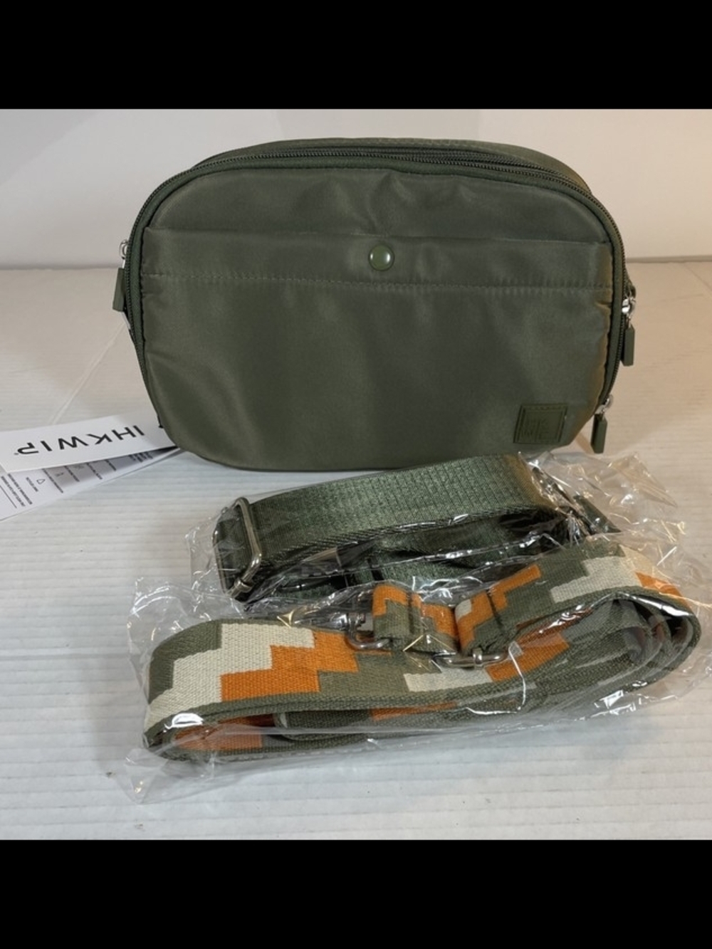 Military Olive Crossbody Convertible Bag